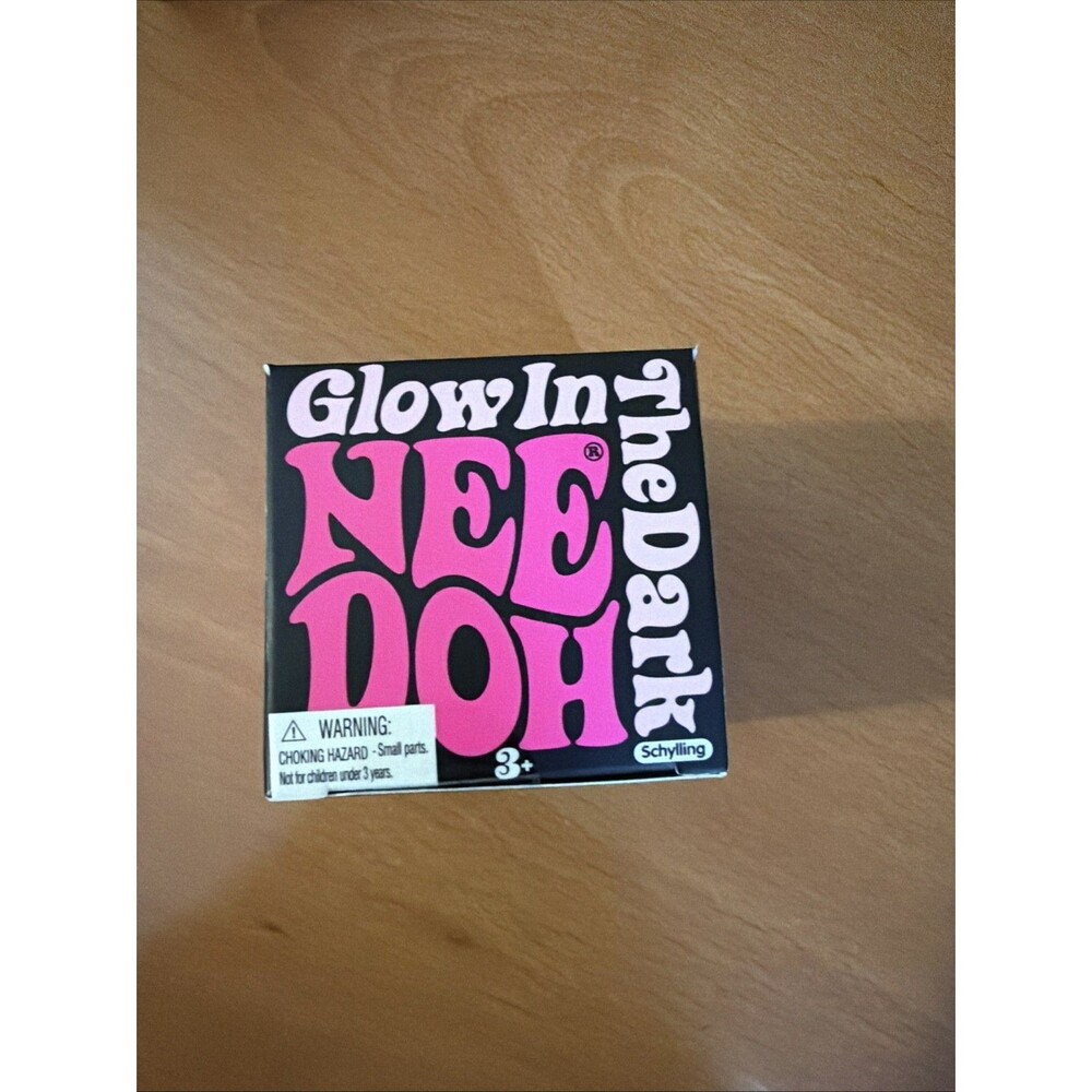 NeeDoh Glow in the Dark PINK Stress Ball Fidget Toy Schylling NEW IN BOX